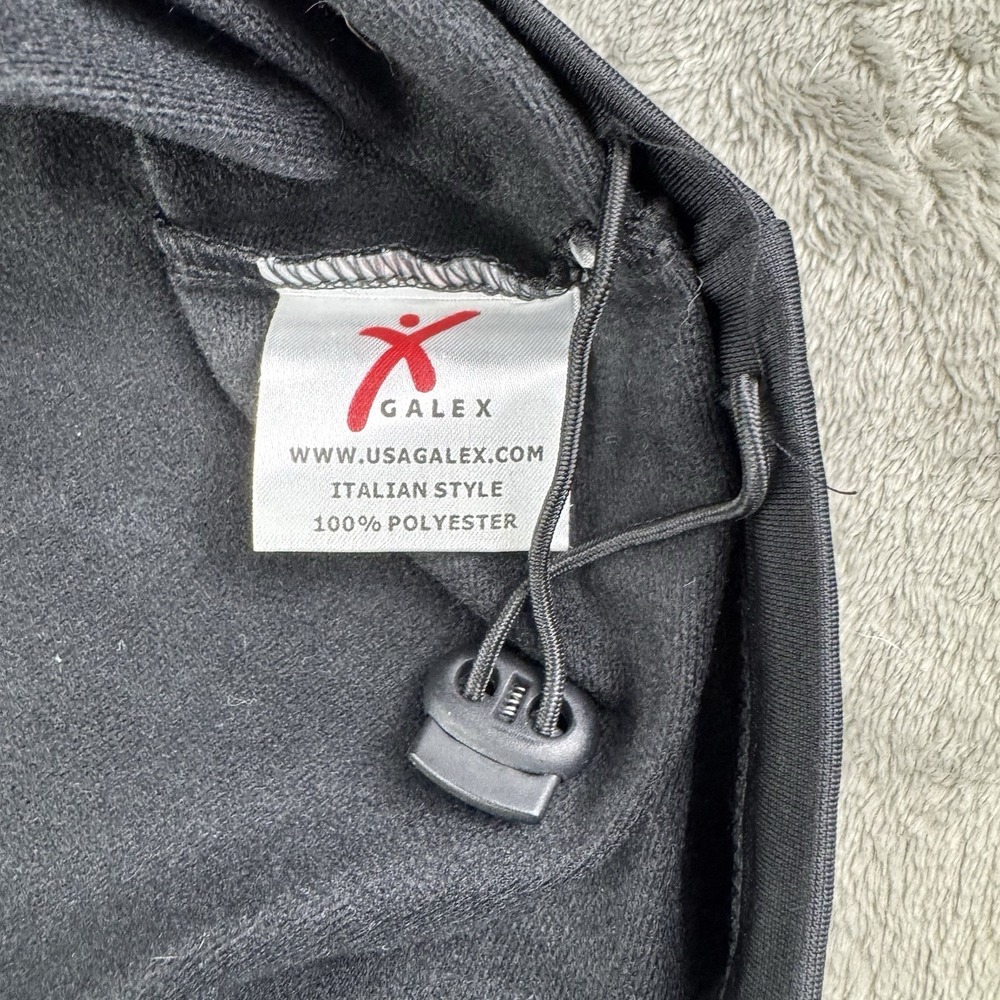 Galex Men's Track Jacket XL Black Full Zip Athletic Training Warm Up NWT Italian - Picture 5 of 8